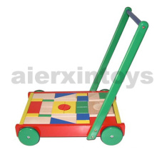 Wooden Blocks Cart with 36PCS Blocks (80024)